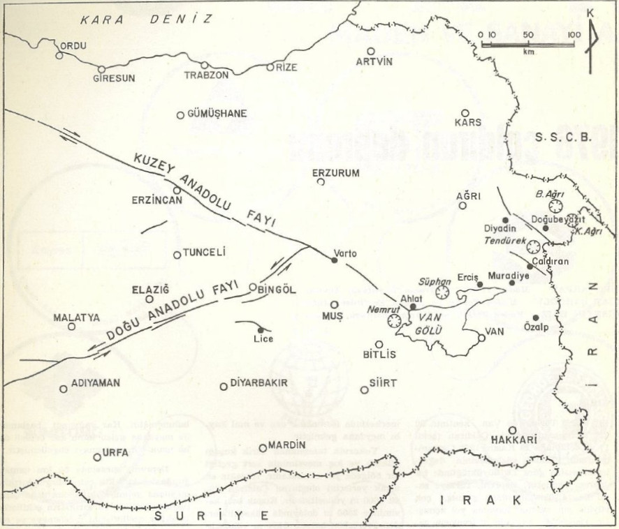 Doğu Anadolu bölgesi diri faylar, MTA, 1970'ler